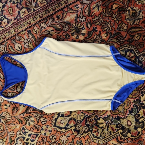 Lands' End Racerback Swimsuit US 14 Blue - Picture 5 of 7